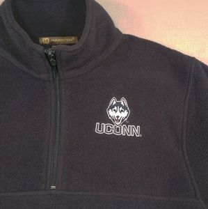 UCONN fleece 1/4 zip pullover